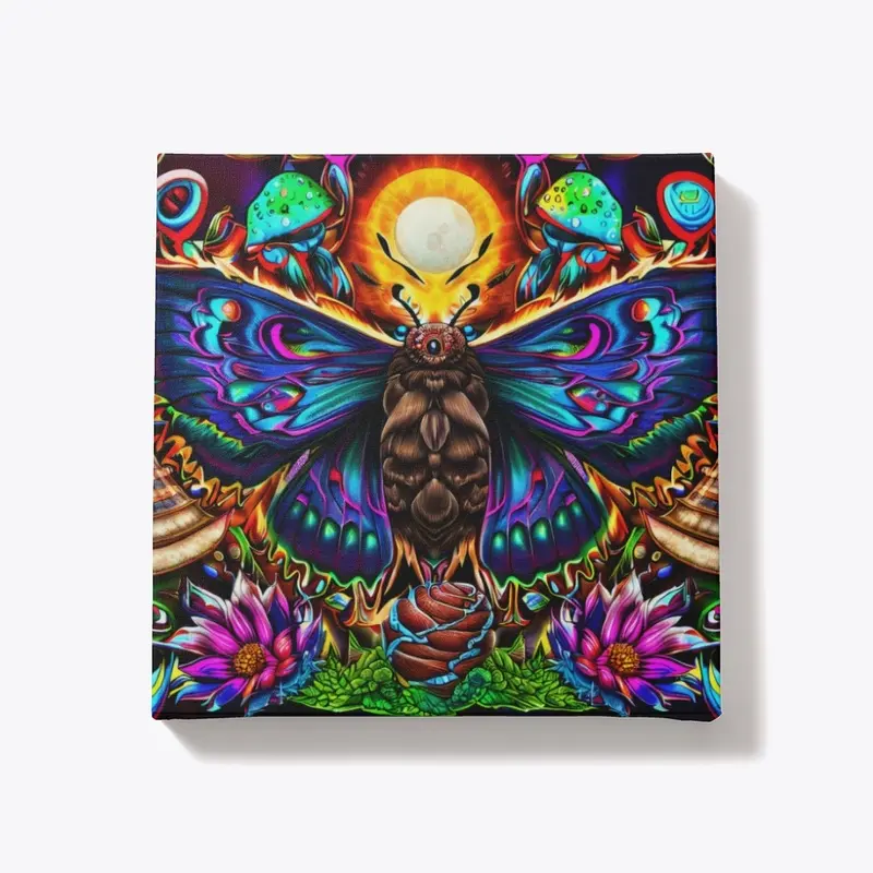 Psychedelic Butterfly Canvas